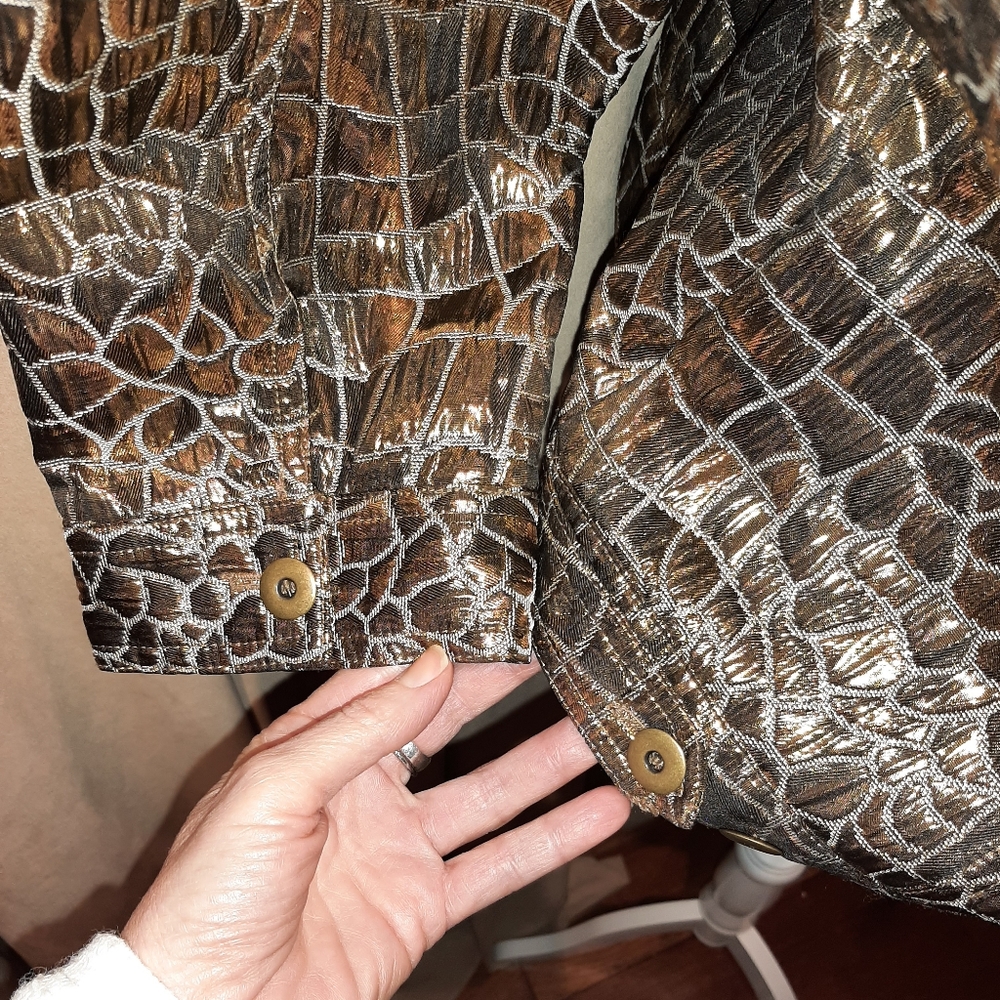 Ruby Rd. Gold Metallic Jacket - image 7